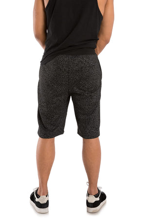 Vibes Men's Shorts All Over Print Elastic Waist & Bottom