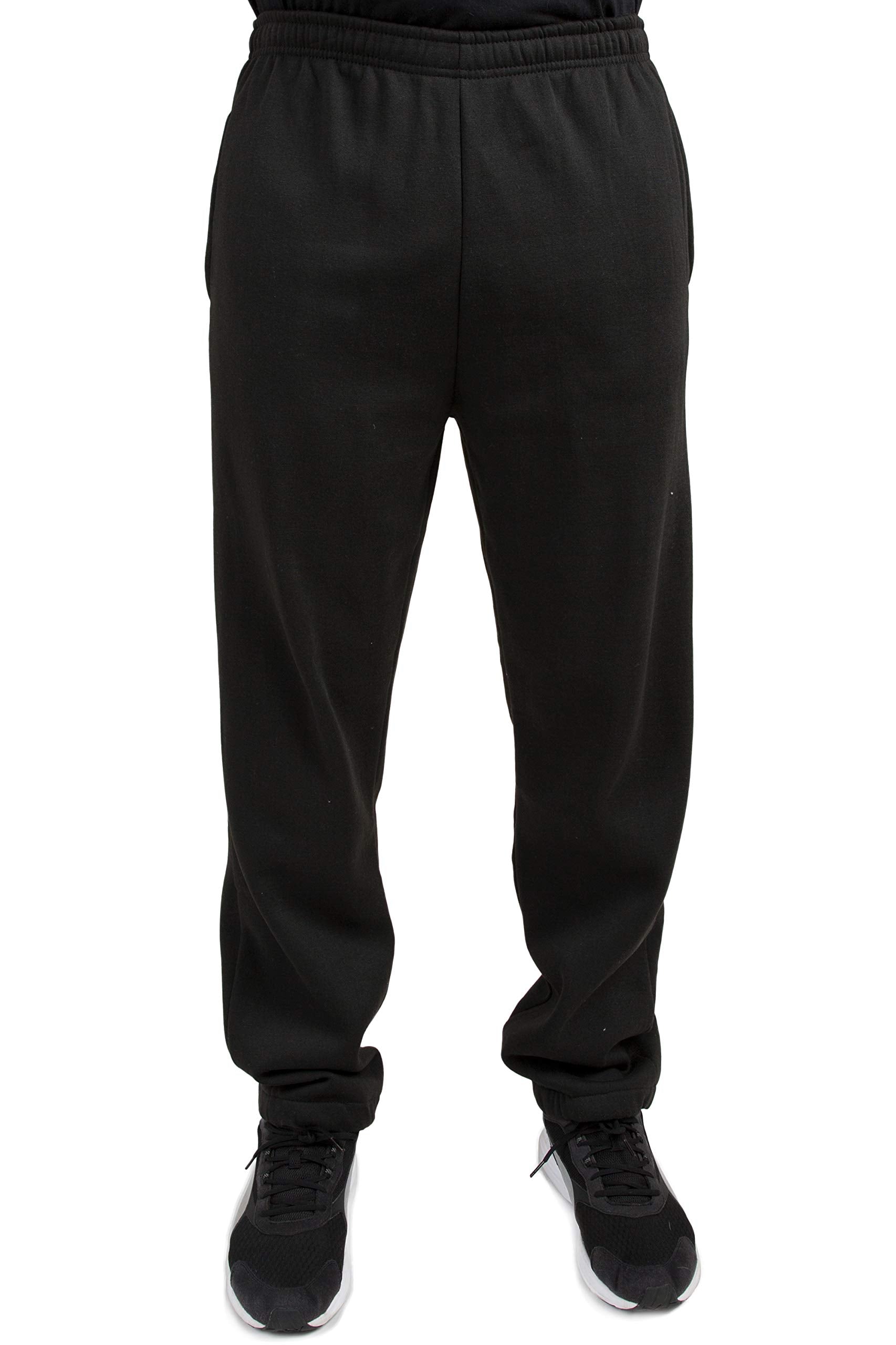 VIBES Men's Fleece Sweatpants Elastic Waistband & Bottom Relaxed Fit