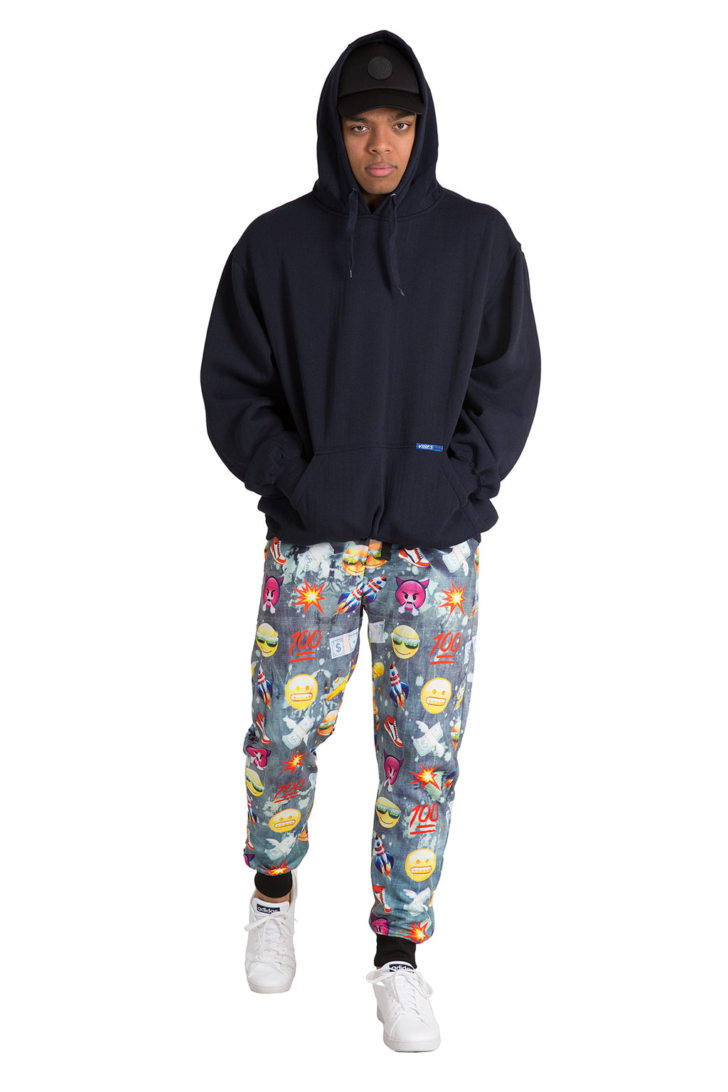 Vibes Man's Fleece Pullover Hoodie Sweatshirt With Kangaroo Pocket