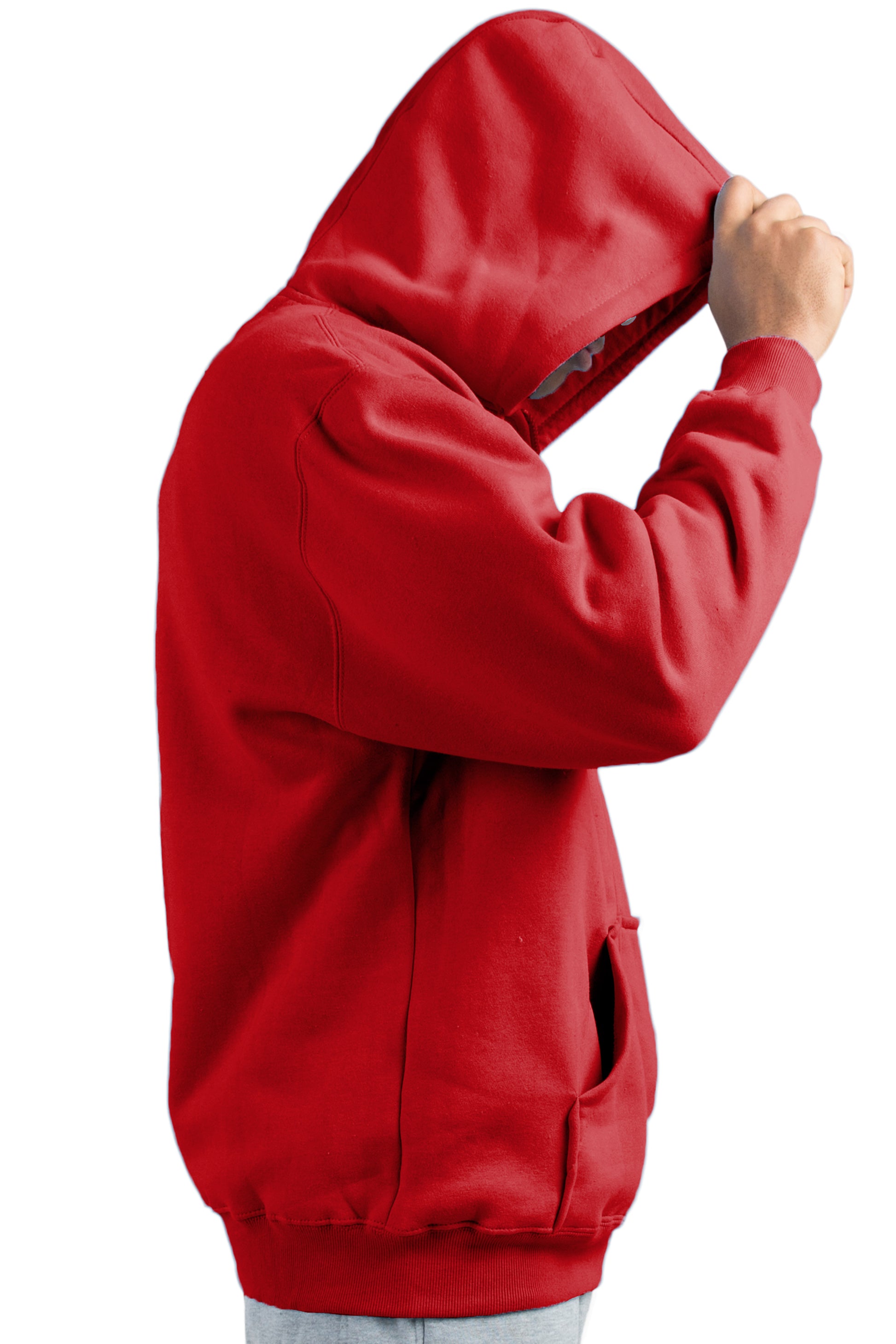 Vibes Men's Fleece Zip Up Hoodie Jackets Kangaroo Pockets Rib Bottom