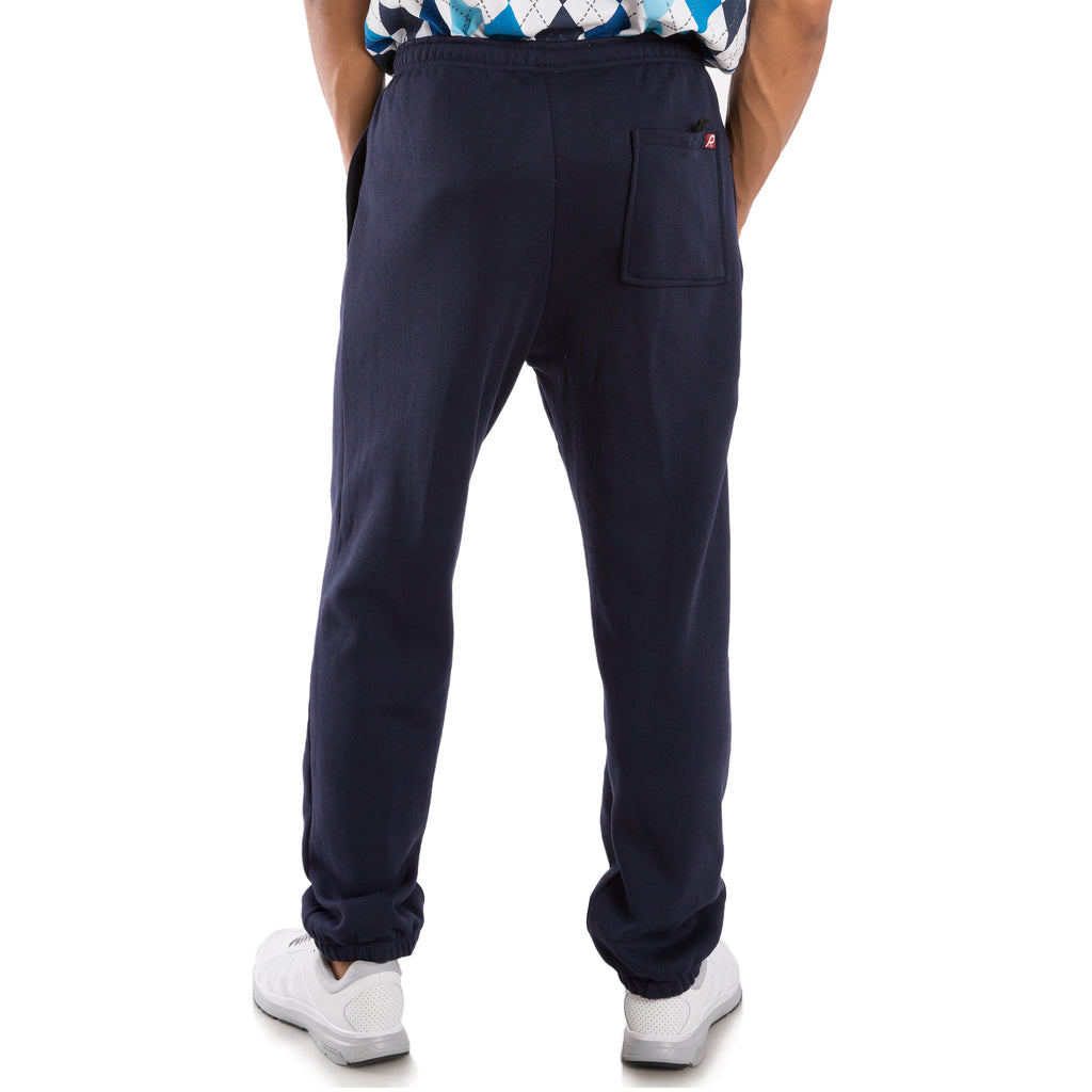 Vibes Men's Fleece Pull-On Sweatpants Relaxed Fit Elastic Bottom