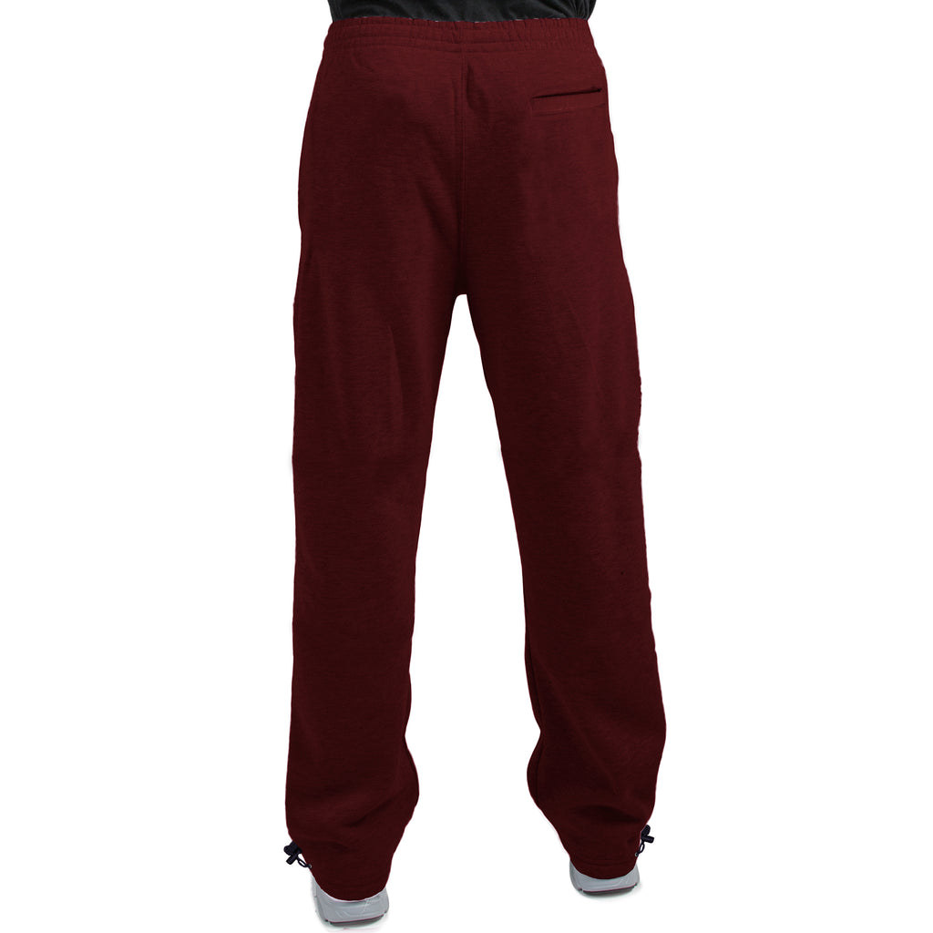 Vibes Men's Cargo Zipper Pocket Sweatpants Adjustable Bungee Cord open bottom
