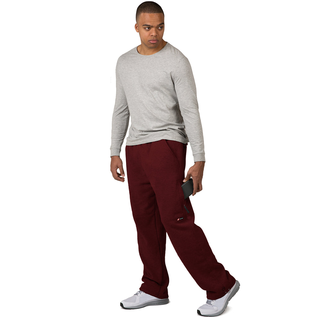 Vibes Men's Cargo Zipper Pocket Sweatpants Adjustable Bungee Cord open bottom