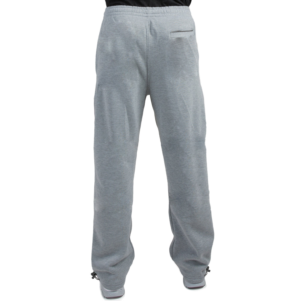 Vibes Men's Cargo Zipper Pocket Sweatpants Adjustable Bungee Cord open bottom