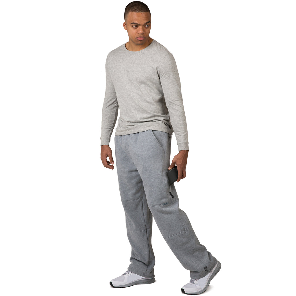 Vibes Men's Cargo Zipper Pocket Sweatpants Adjustable Bungee Cord open bottom