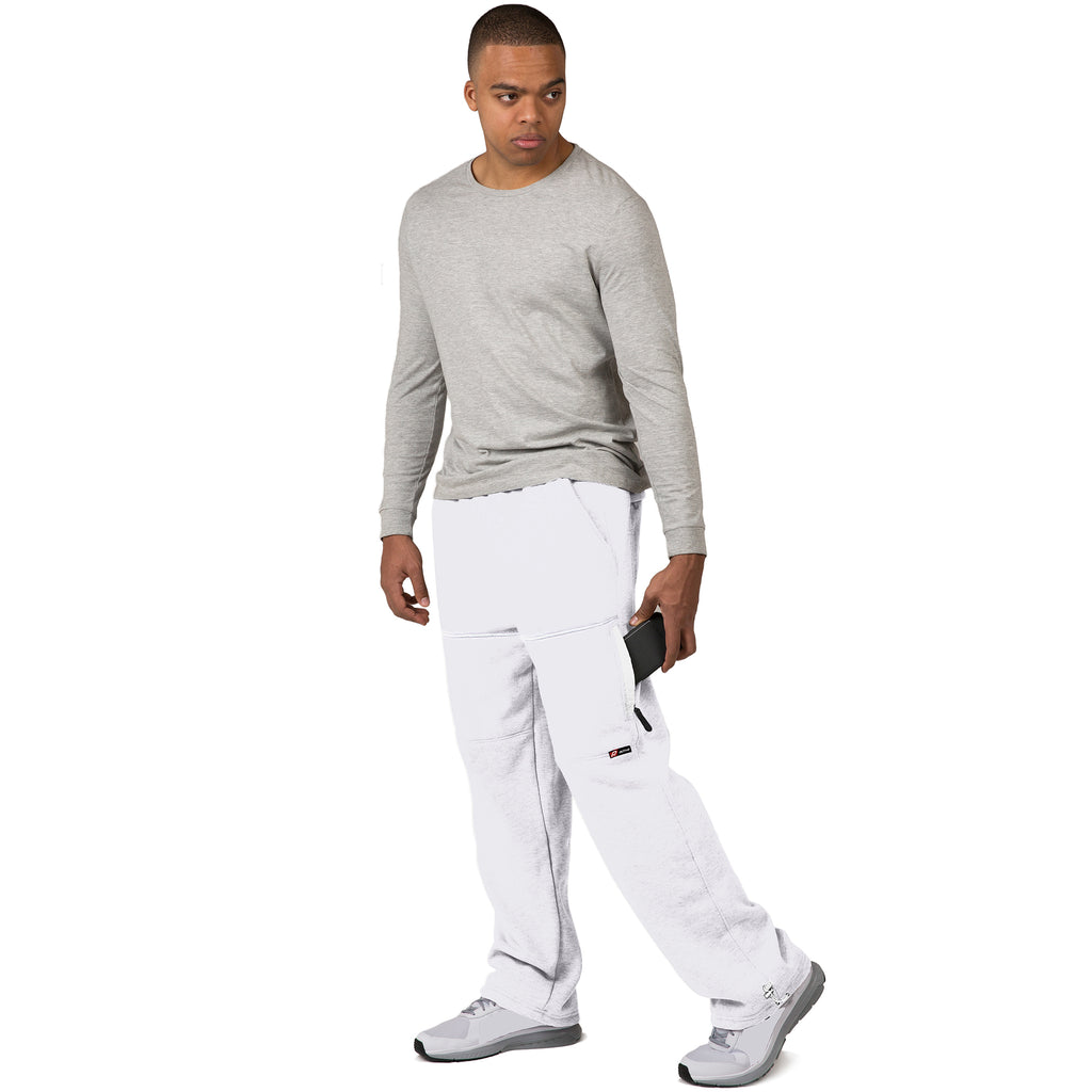 Vibes Men's Cargo Zipper Pocket Sweatpants Adjustable Bungee Cord open bottom