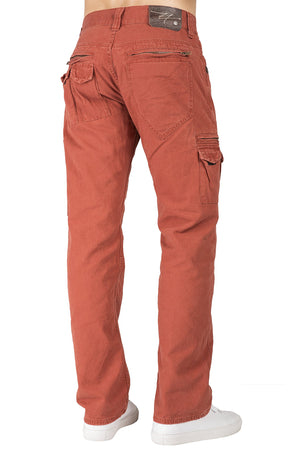 Level 7 Men's Relaxed Straight Canvas Premium Jeans Utility Zipper Pocket