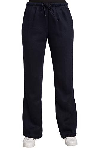 Sweet Vibes Womens Fleece Sweatpants Drawstring Waist Flare Bottom Pants