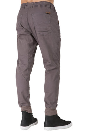 Level 7 Mens Drop Crotch Premium Washed Stretch Twill Jogger Pants With Zipper Pockets