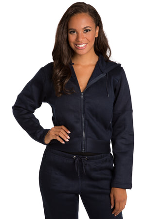Sweet Vibes Womens Fleece Hoodie Sweatshirt Long Sleeve Full-Zip zipper pockets