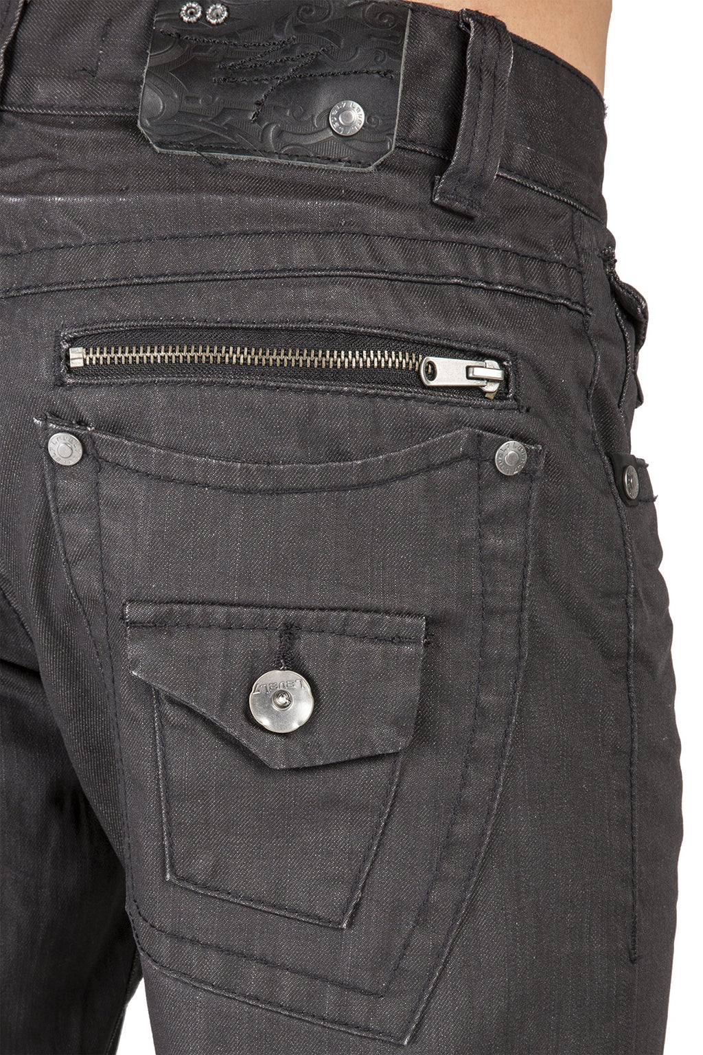 Level 7 Men's Relaxed Straight Leg Premium Denim Jeans Dark Vintage Hand Sanding