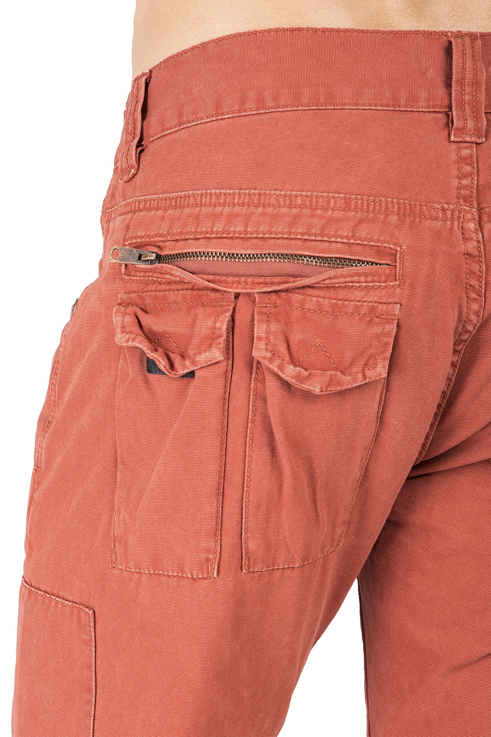 Level 7 Men's Relaxed Straight Canvas Premium Jeans Utility Zipper Pocket