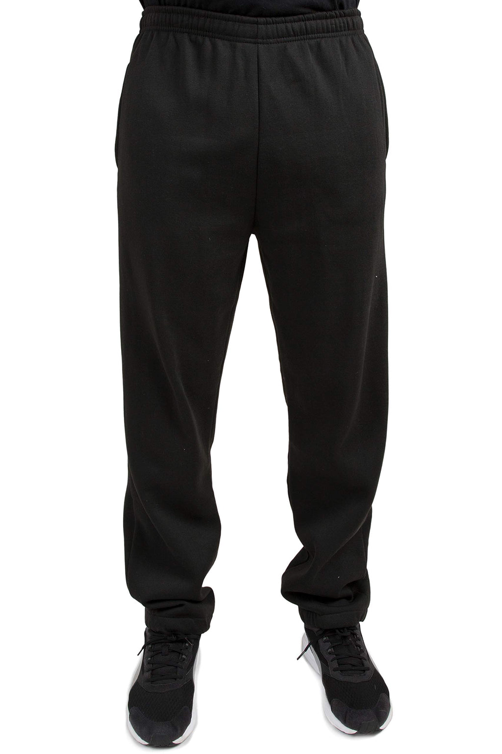 VIBES Men's Fleece Sweatpants Elastic Waistband & Bottom Relaxed Fit