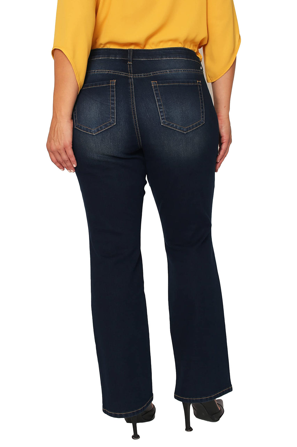 Miss Halladay Plus Size Women's Midrise Skinny Flare Jeans