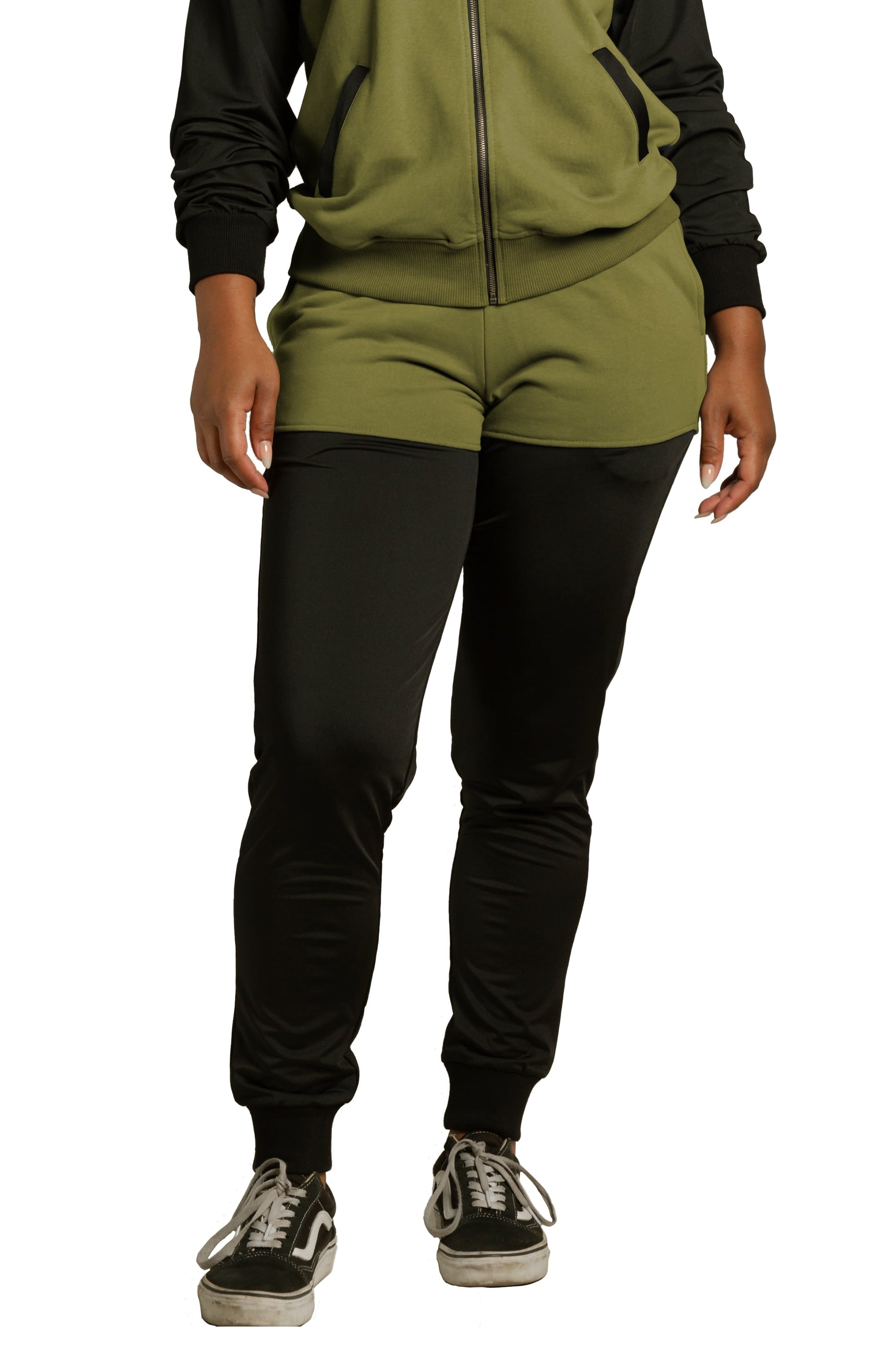 Poetic Justice Women's Contrast Blocked Jogger