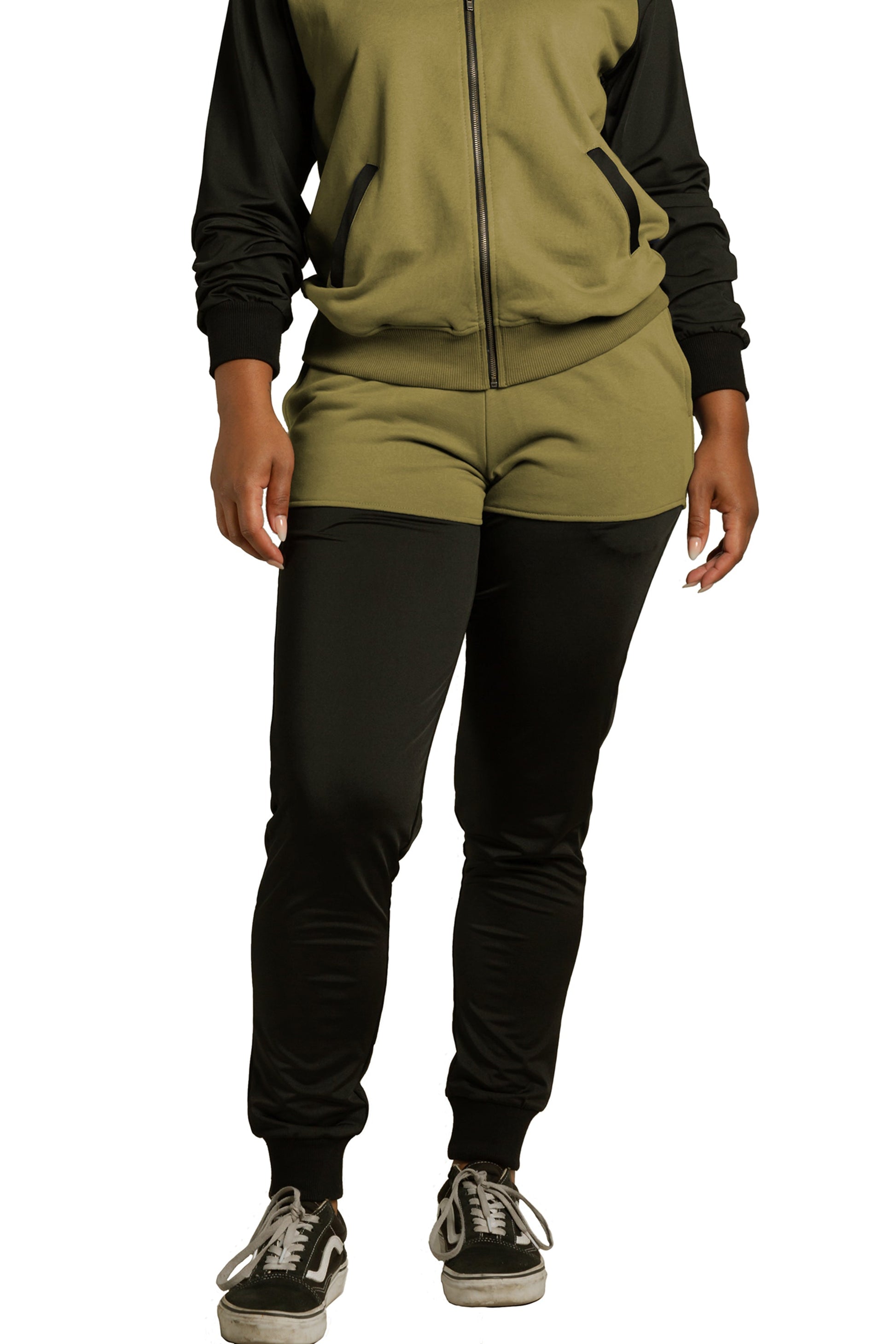 Poetic Justice Women's Contrast Blocked Jogger