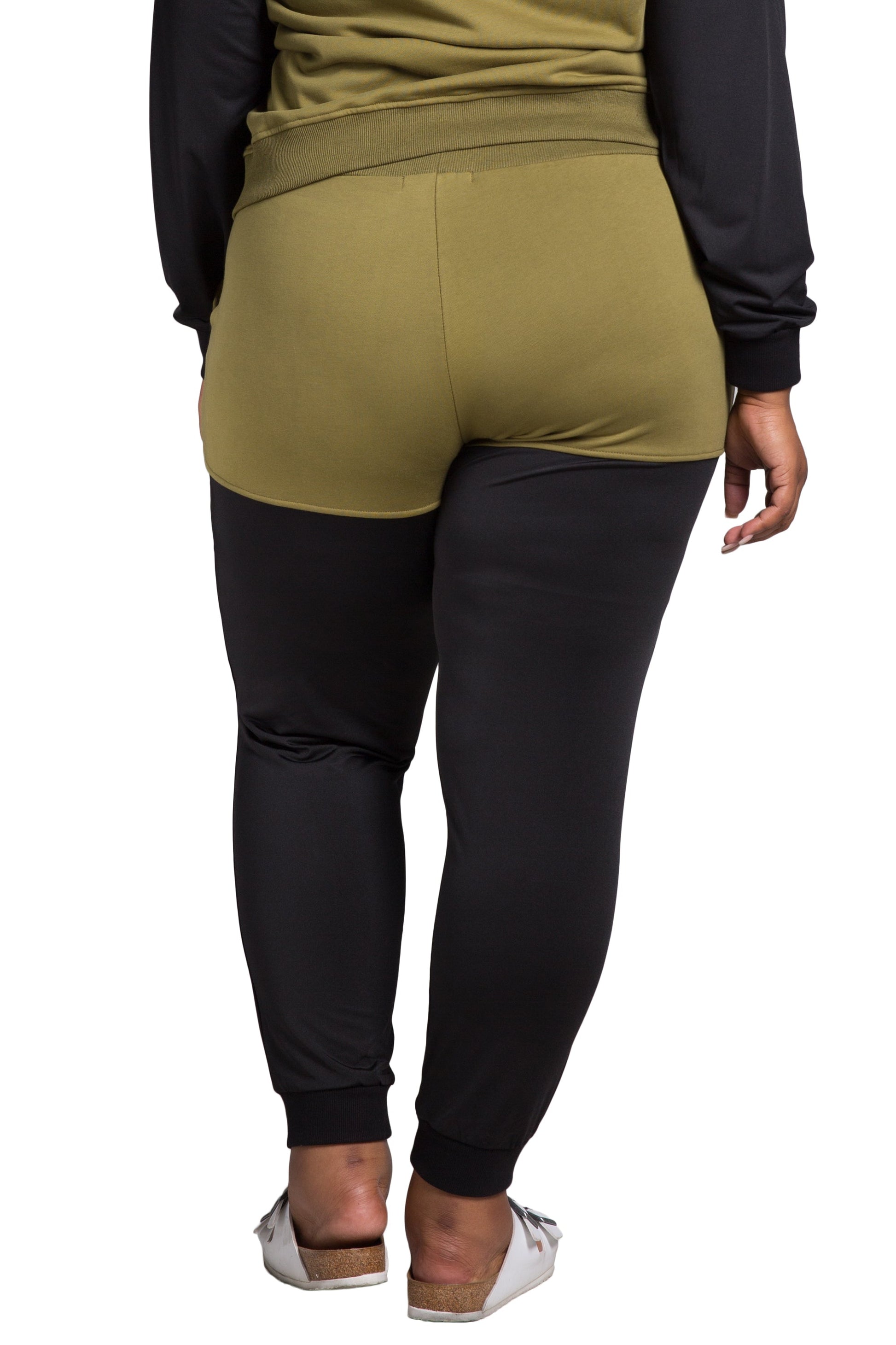 Poetic Justice Women's Plus Size Contrast Blocked Jogger