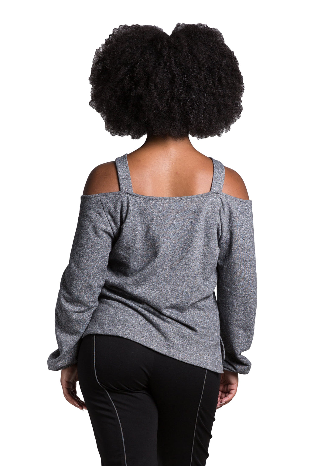 Poetic Justice Women's V Self Straps Off Shoulder Long Sleeve Top