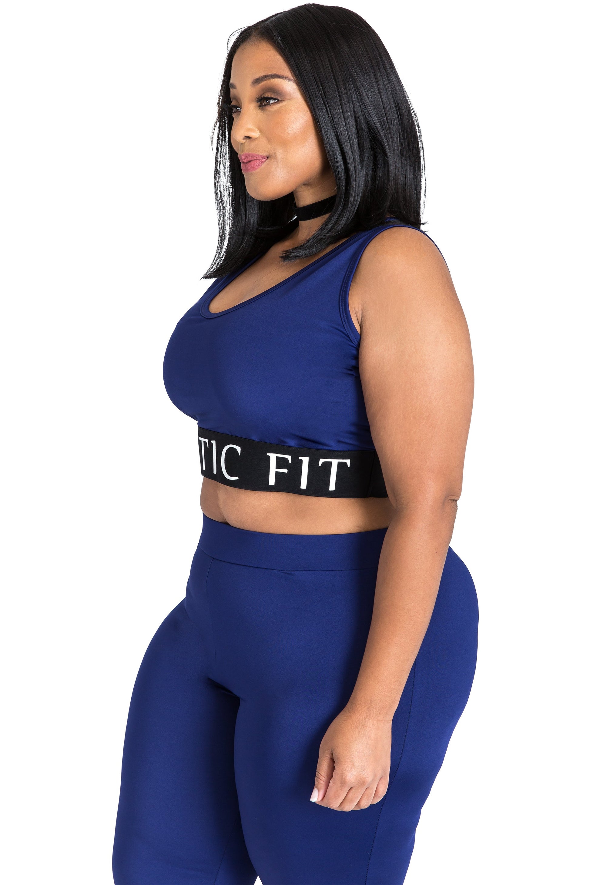 Poetic Justice Women's Curvy Fit Sports Bra Mesh V-Back