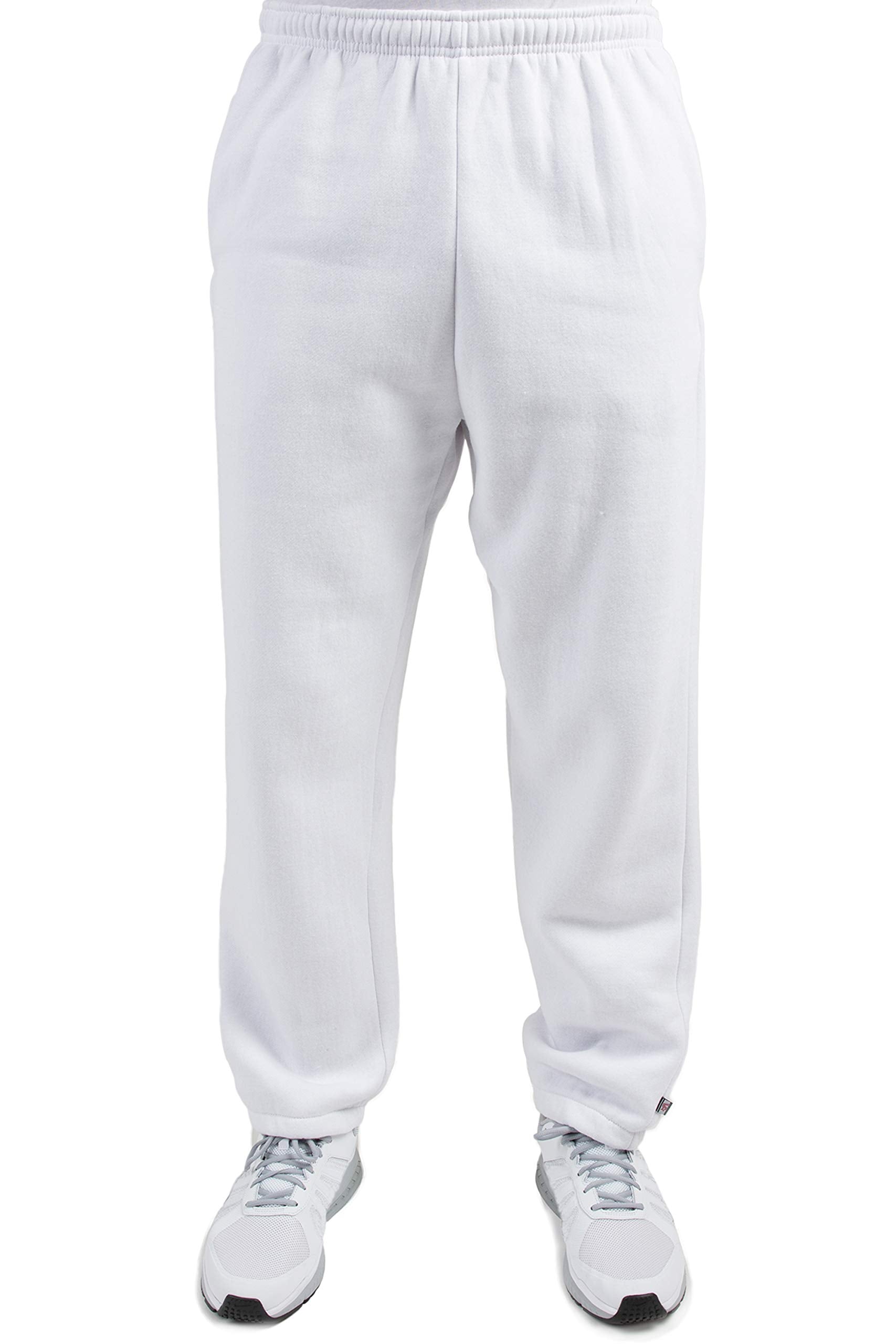 VIBES Men's Fleece Sweatpants Elastic Waistband & Bottom Relaxed Fit