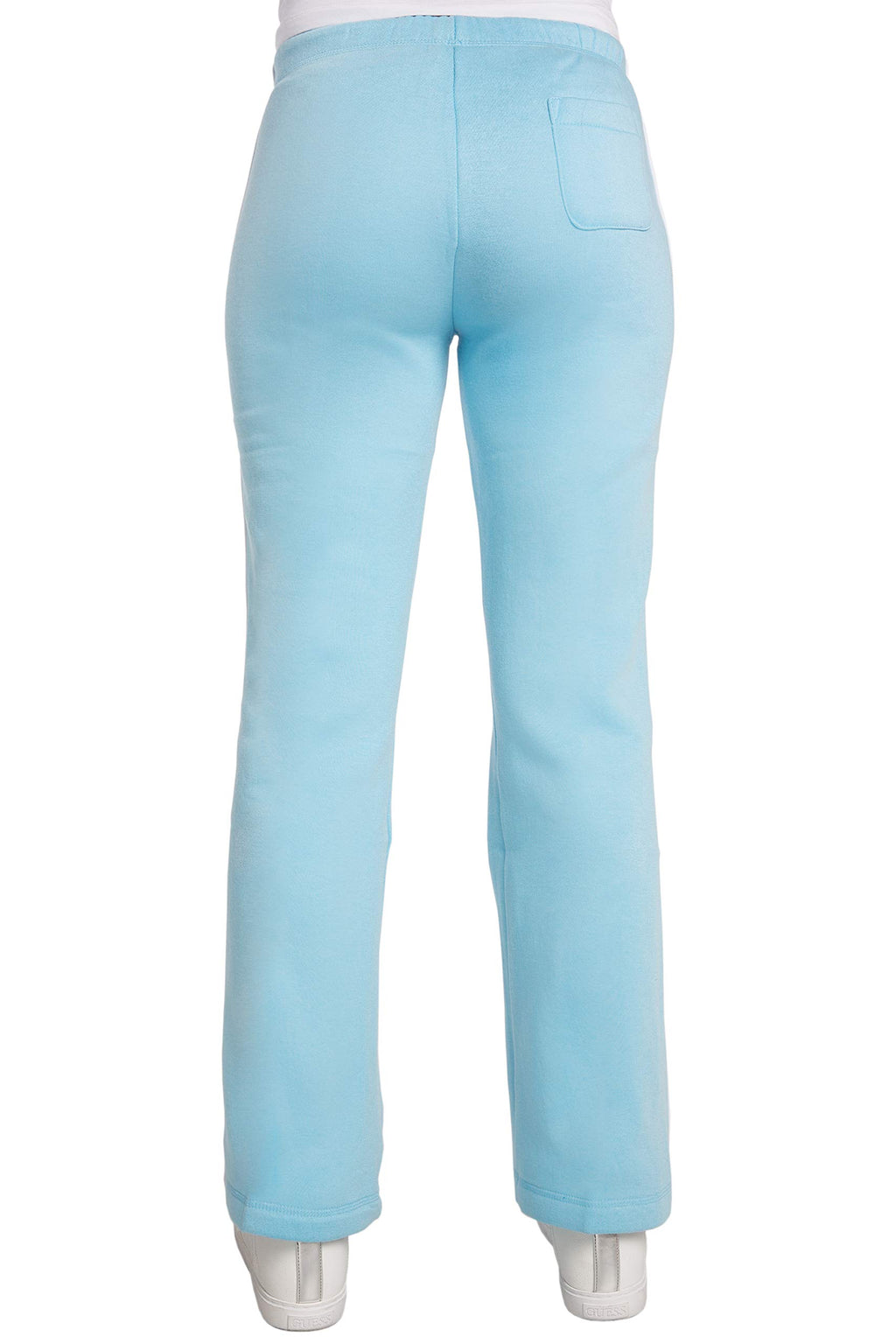 Sweet Vibes Womens Fleece Sweatpants Flare Bottom Contrast Piping Drawstring