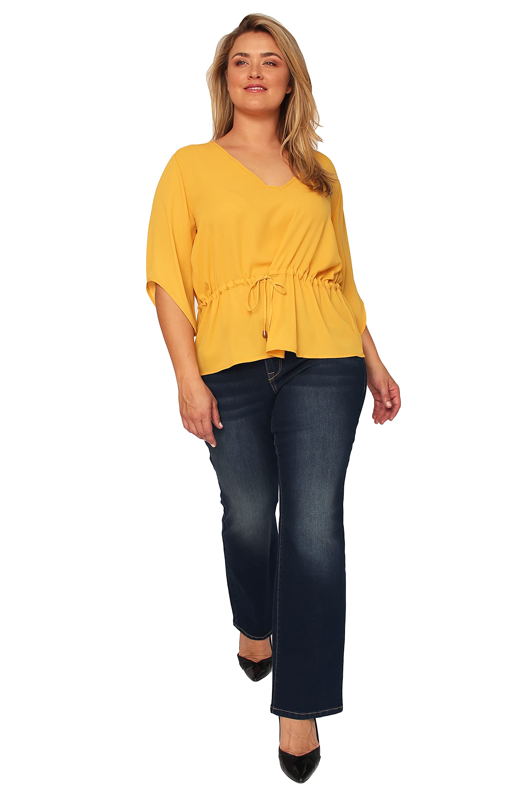 Miss Halladay Plus Size Women's Midrise Skinny Flare Jeans
