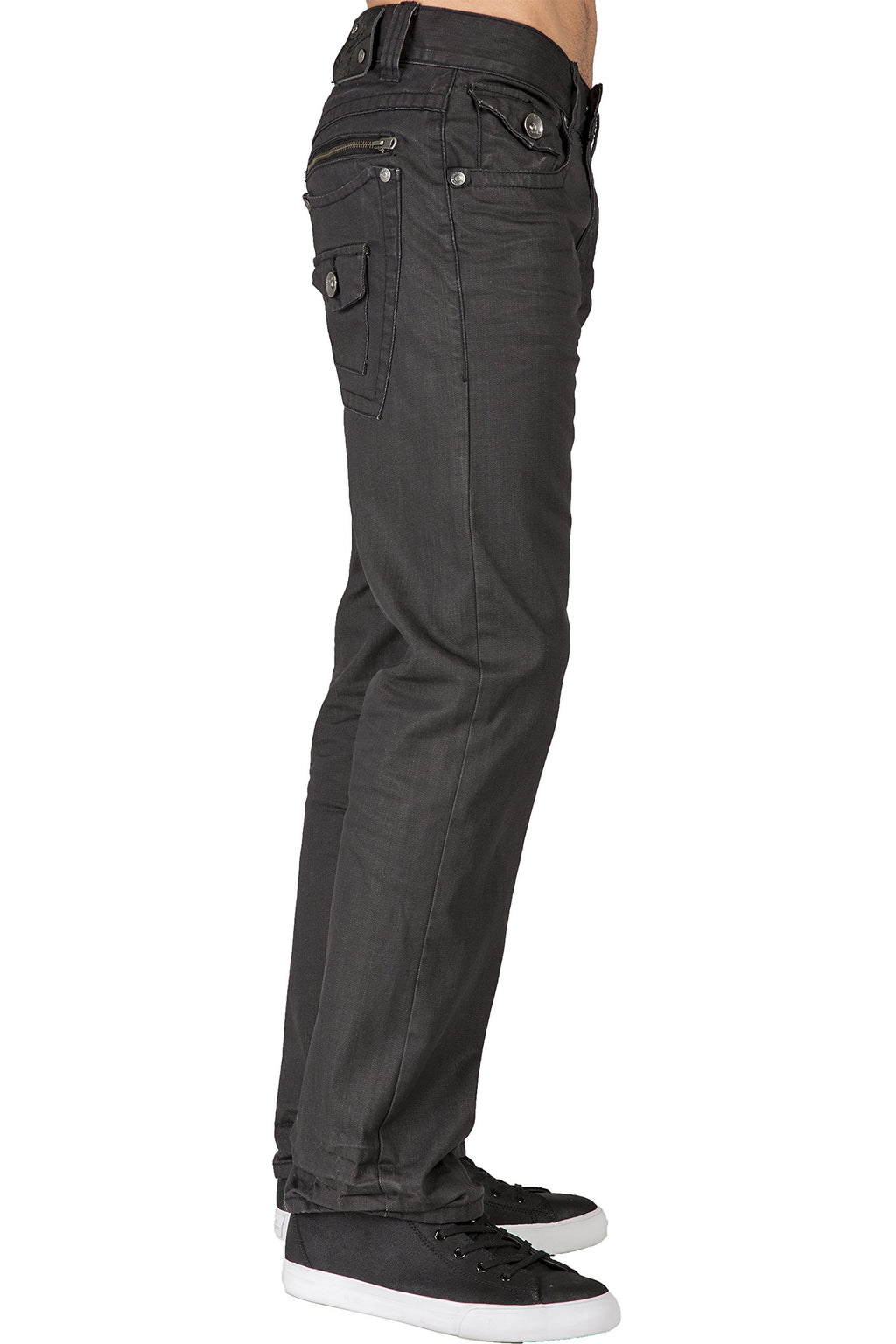 Level 7 Men's Relaxed Straight Leg Premium Denim Jeans Dark Vintage Hand Sanding
