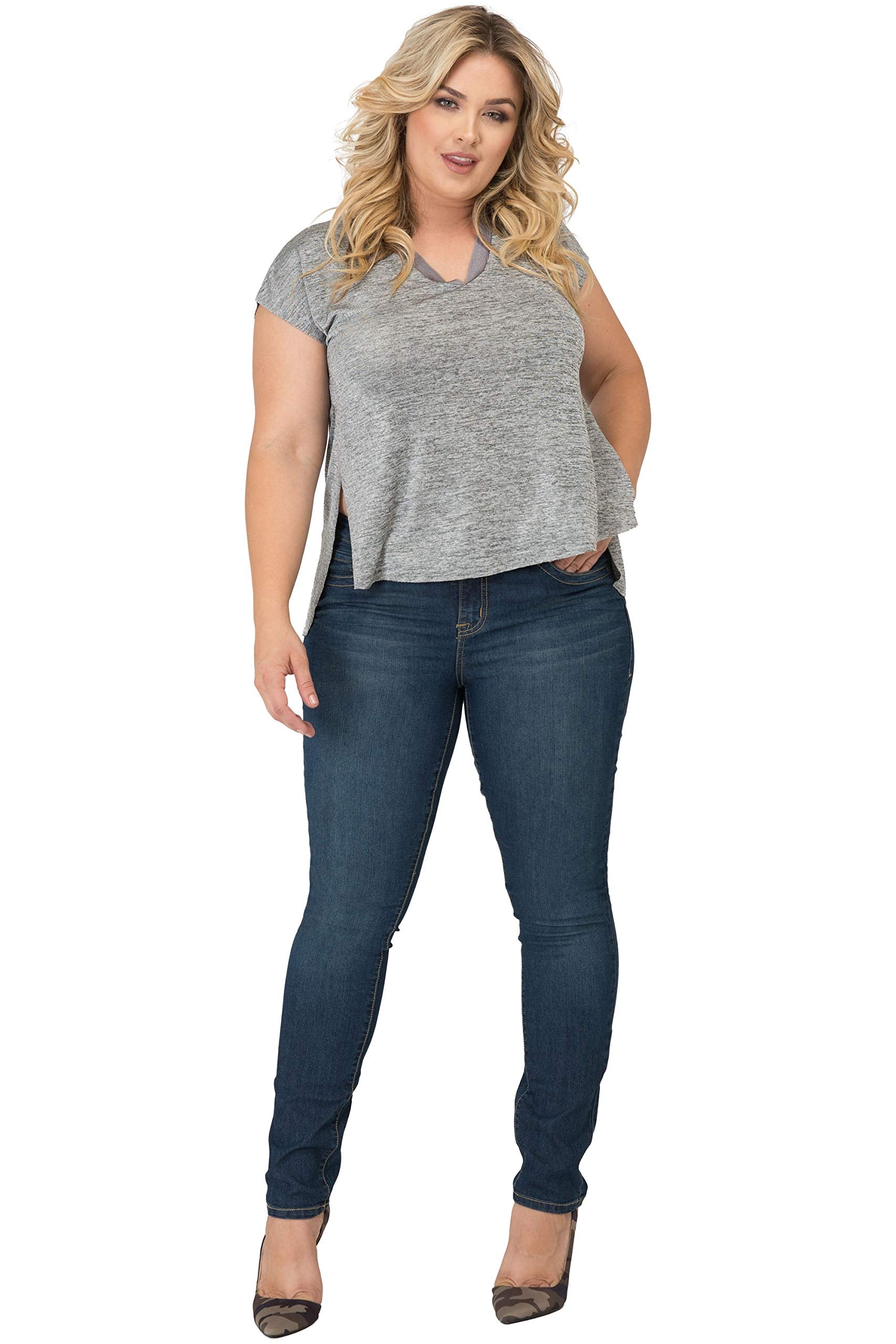 Miss Halladay Plus Size Women's Midrise Skinny Jeans