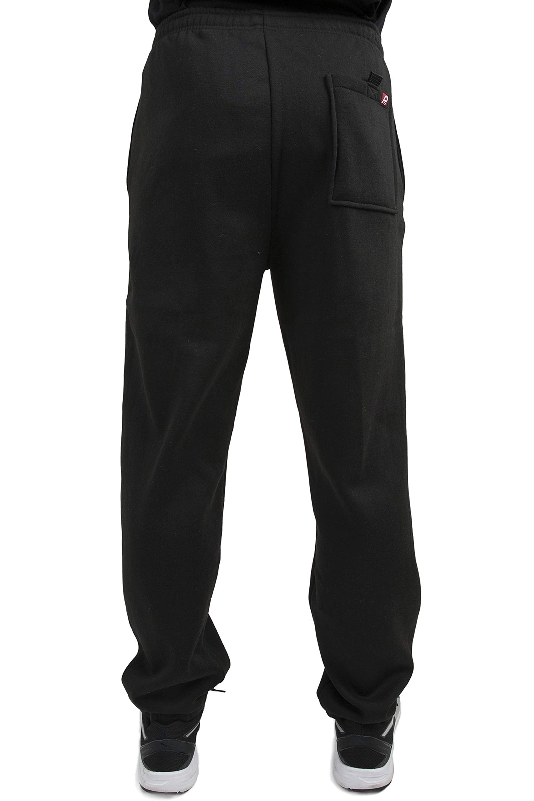 VIBES Men's Fleece Sweatpants Elastic Waistband & Bottom Relaxed Fit