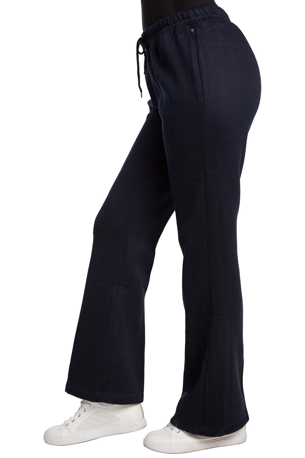 Sweet Vibes Womens Fleece Sweatpants Drawstring Waist Flare Bottom Pants