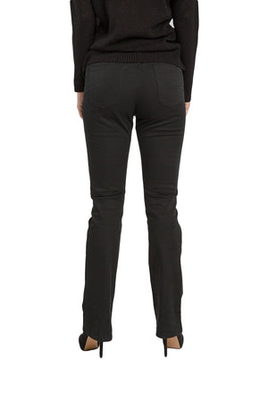 Miss Halladay Women's Black Stretch Denim Skinny Bootcut Jeans Midrise