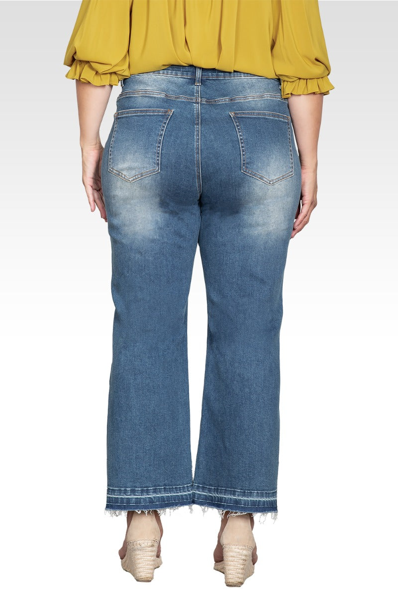 Isla Women's Plus Size Straight Leg Relaxed Fit Jeans