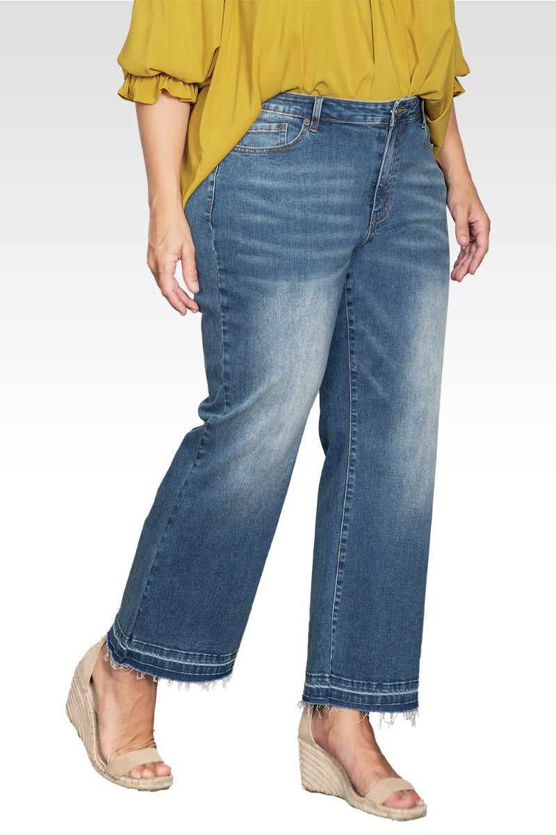 Isla Women's Plus Size Straight Leg Relaxed Fit Jeans