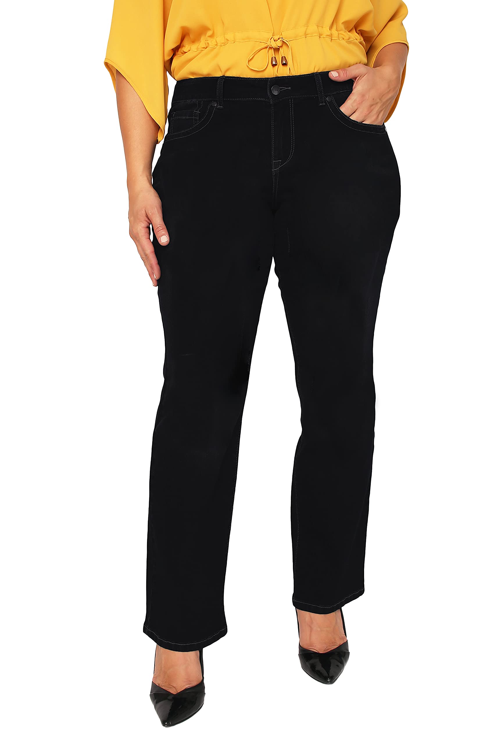 Miss Halladay Plus Size Women's Midrise Skinny Flare Jeans