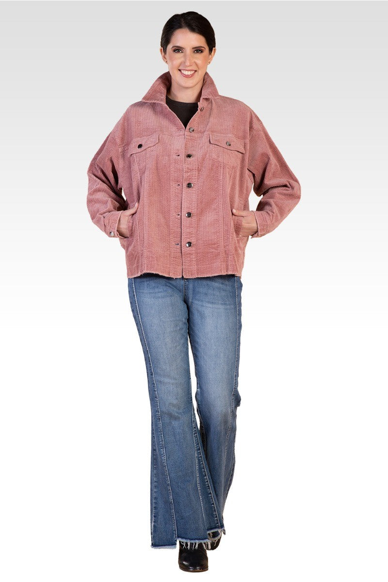 Jane Women's Corduroy Jacket - Mauve