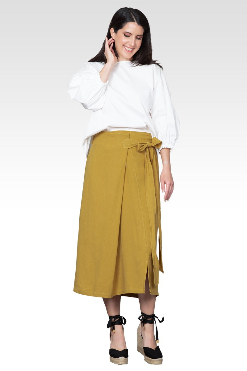 Wrap Style Maxi Skirt